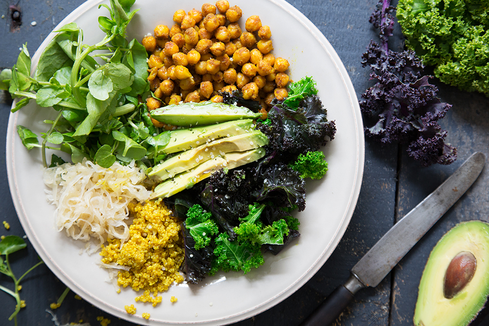 Assiette variée de légumes
